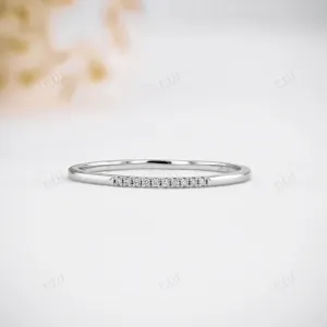0.03CTW CVD Diamond Ultra Thin Minimalist Stackable Ring