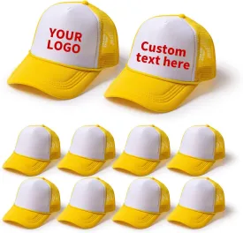 10 Blank Trucker Hats Bulk with Decorative Ropes,Men and Women Hat Bulk Heat Transfer Graffiti Hats