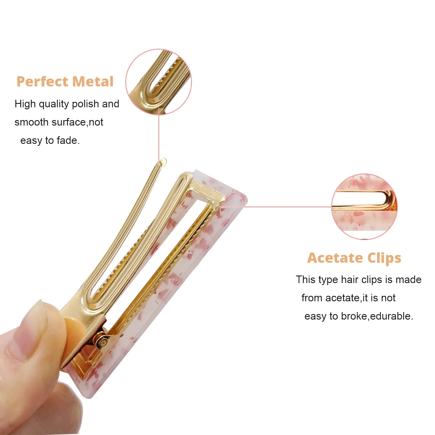 12 Pieces Acrylic Resin Marble Hair Clips Set, Decorative Pearls Hair Barrettes Sweet Decorative Bobby Pins Hairpin Headwear Hair Accessories Headwear for Women and Girls