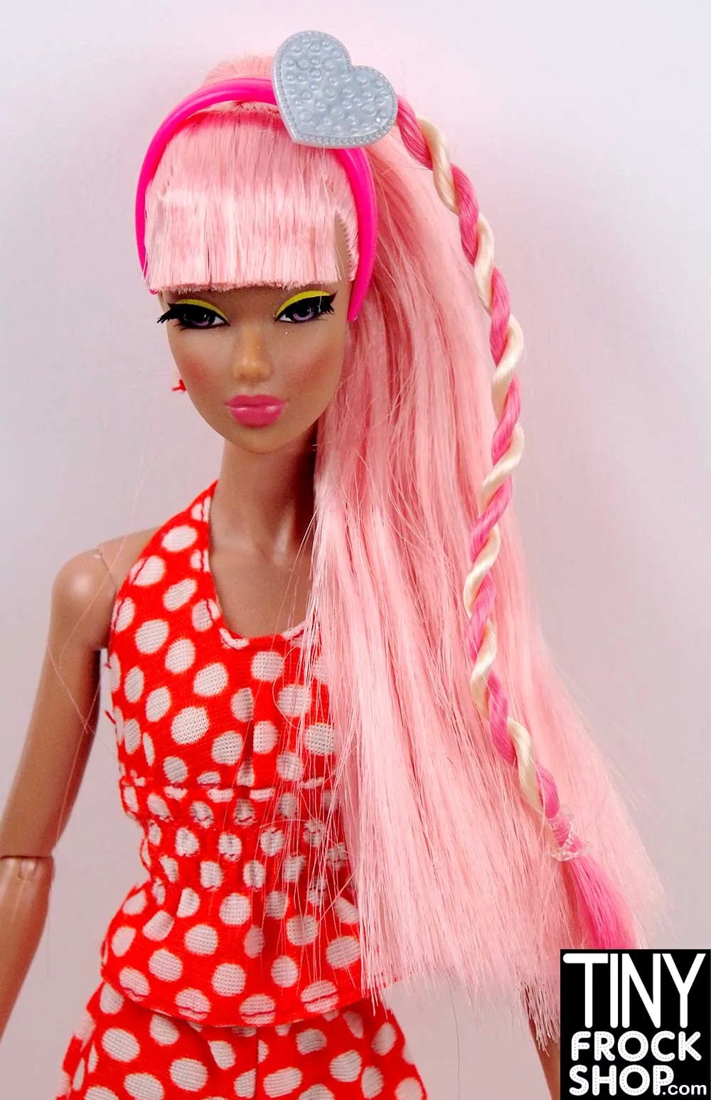 12" Fashion Doll Pink Headband Hair Extension
