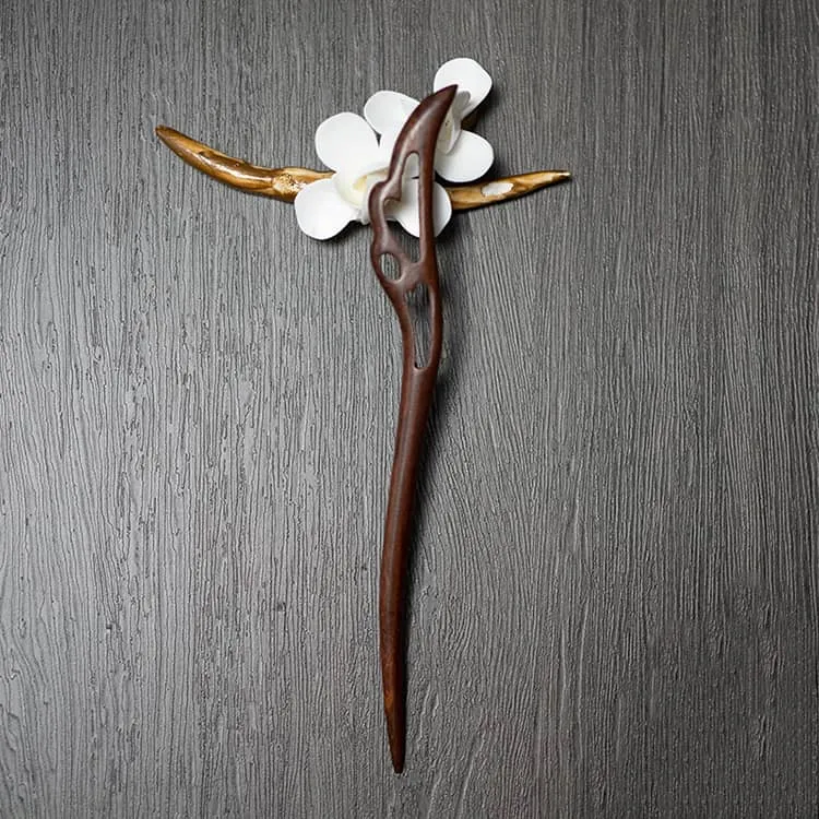 18cm Sandalwood Chinese Hairpin Zan (Shape 21)