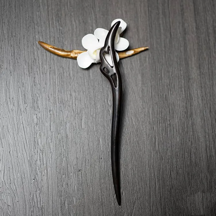 18cm Sandalwood Chinese Hairpin Zan (Shape 21)