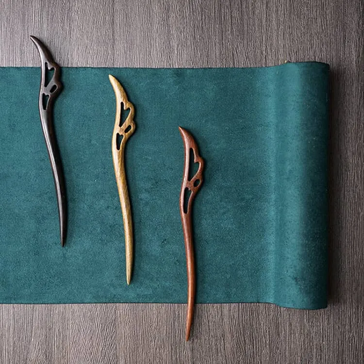 18cm Sandalwood Chinese Hairpin Zan (Shape 21)