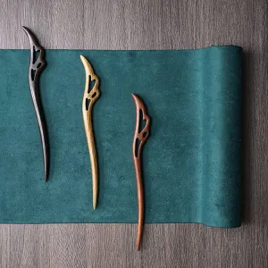 18cm Sandalwood Chinese Hairpin Zan (Shape 21)