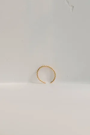 18k Gold Dipped Dainty Chain Adjustable Ring