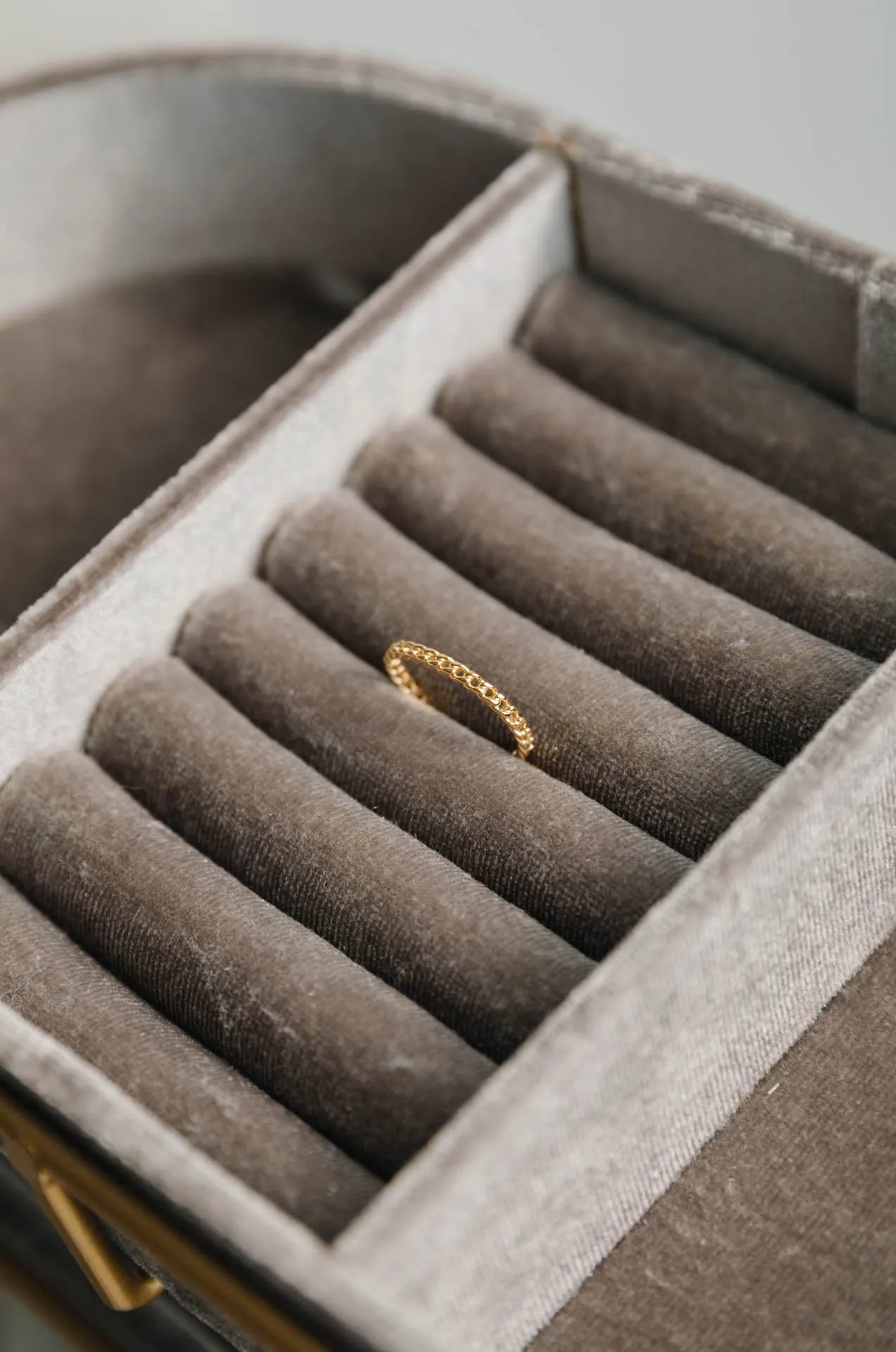 18k Gold Dipped Dainty Chain Adjustable Ring