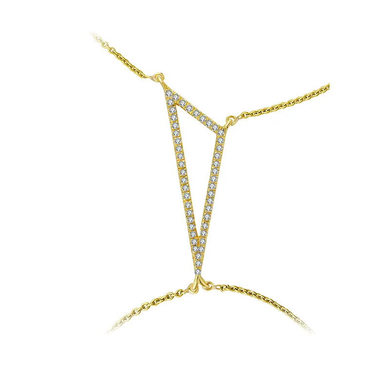 18k Gold Triangle Shape 2 Way Diamond Bracelet