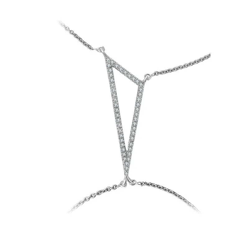 18k Gold Triangle Shape 2 Way Diamond Bracelet