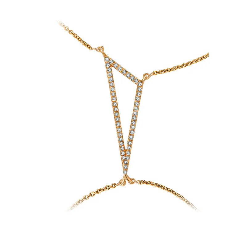 18k Gold Triangle Shape 2 Way Diamond Bracelet