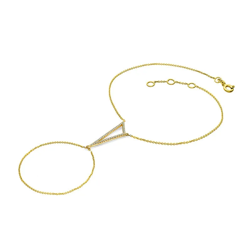 18k Gold Triangle Shape 2 Way Diamond Bracelet