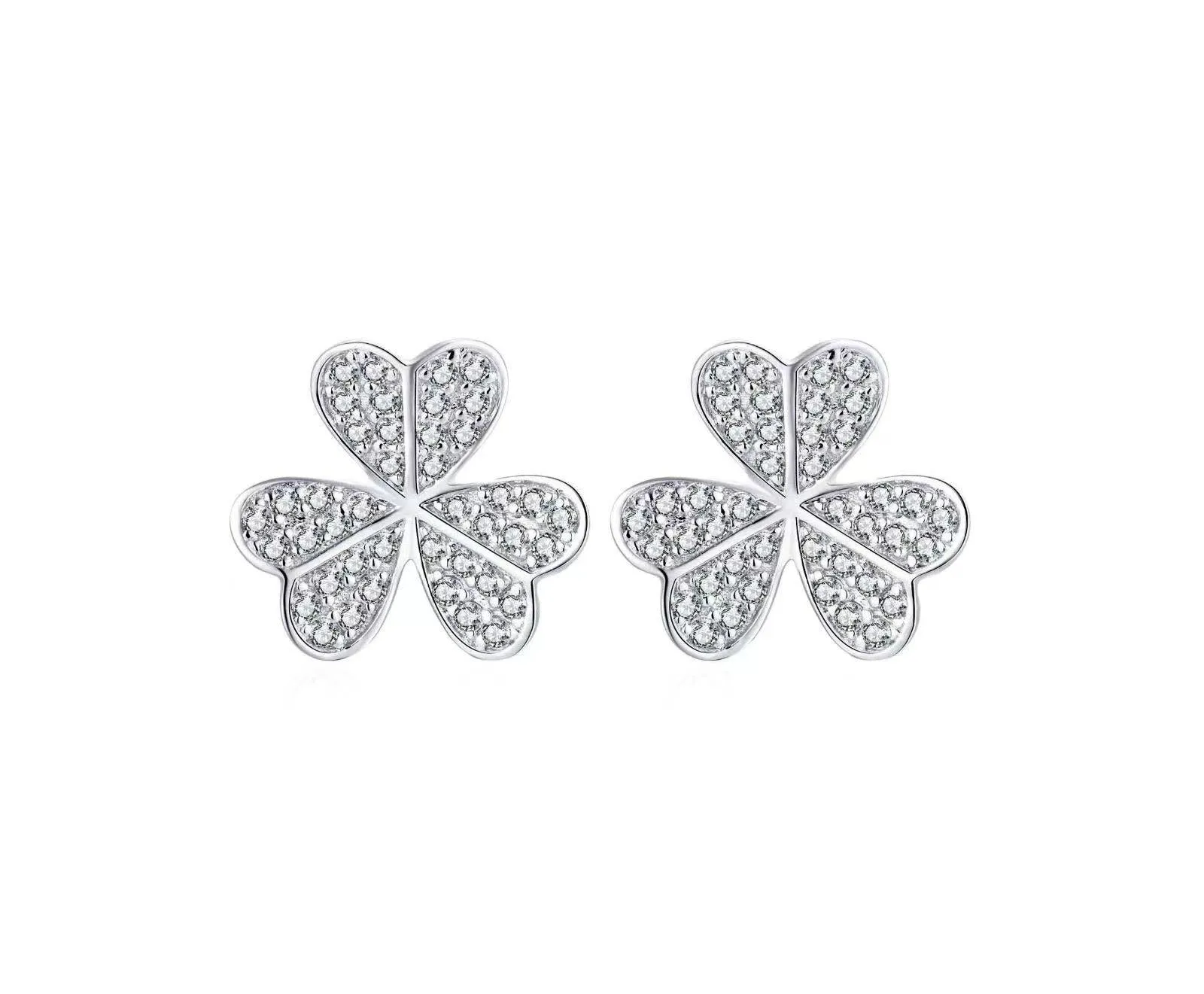 3 Leaf Diamond Earrings
