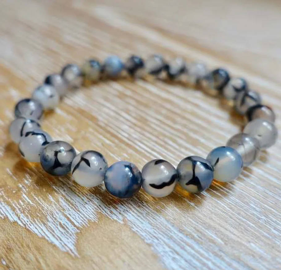 8 mm Gemstone Beaded Bracelet