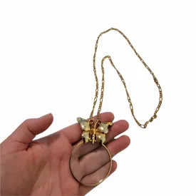 Accessocraft Magnifying Glass Opera Length Chain Necklace