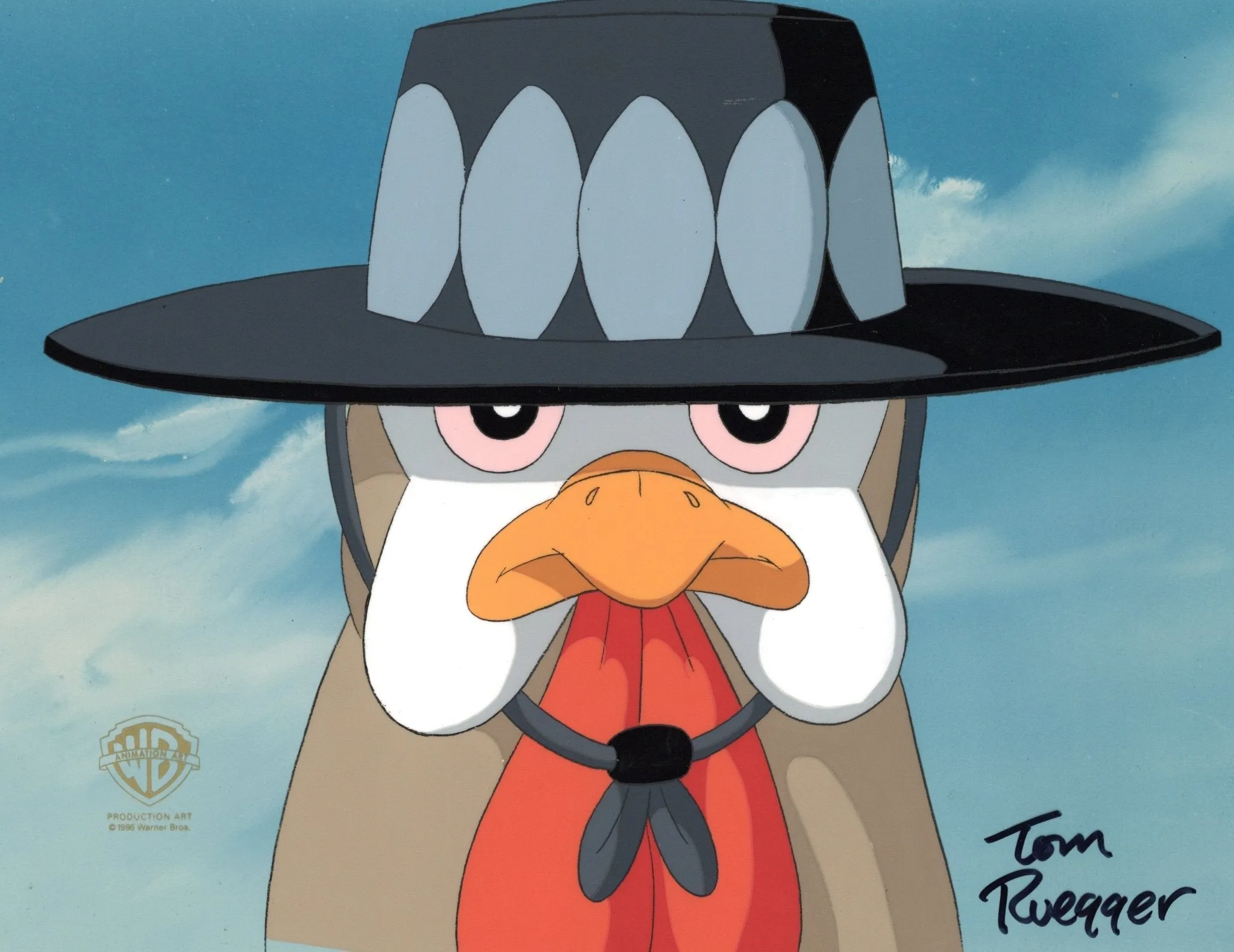 Animaniacs Original Production Cel Signed by Tom Ruegger: Chicken Boo