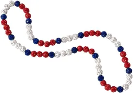 Baseball Ice Collection Necklace for Boys Sparkly Elastic Bling Beaded Shiny Rhinestone Necklace Accessories for Baseball Lovers Players
