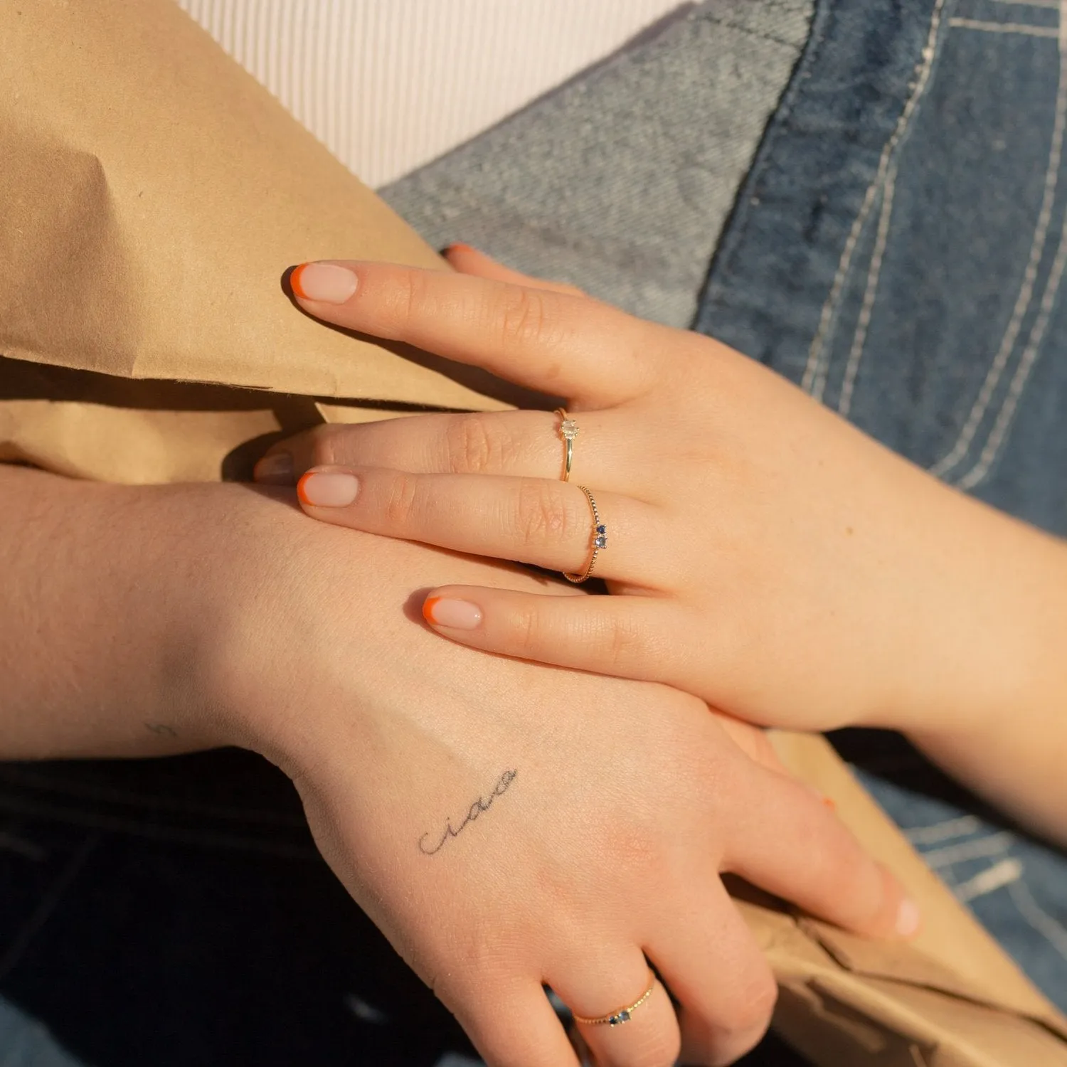 Bianca CZ Gemstone Cluster Ring