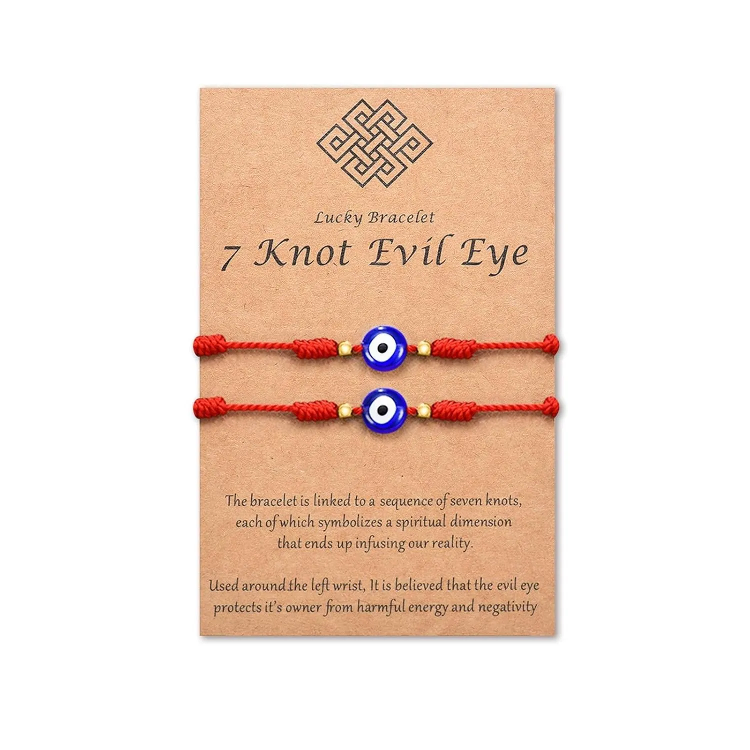 Blue Evil Eye Anklet Bracelet for Women Red Thread String Bracelets (red)