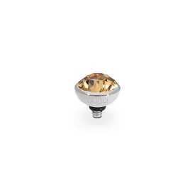 Bottone Silver and Light Colorado Topaz Crystal Ring Gem Top, 10mm