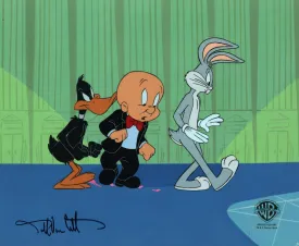 Box Office Bunny Original Production Cel Signed By Darrell Van Citters: Bugs, Daffy and Elmer