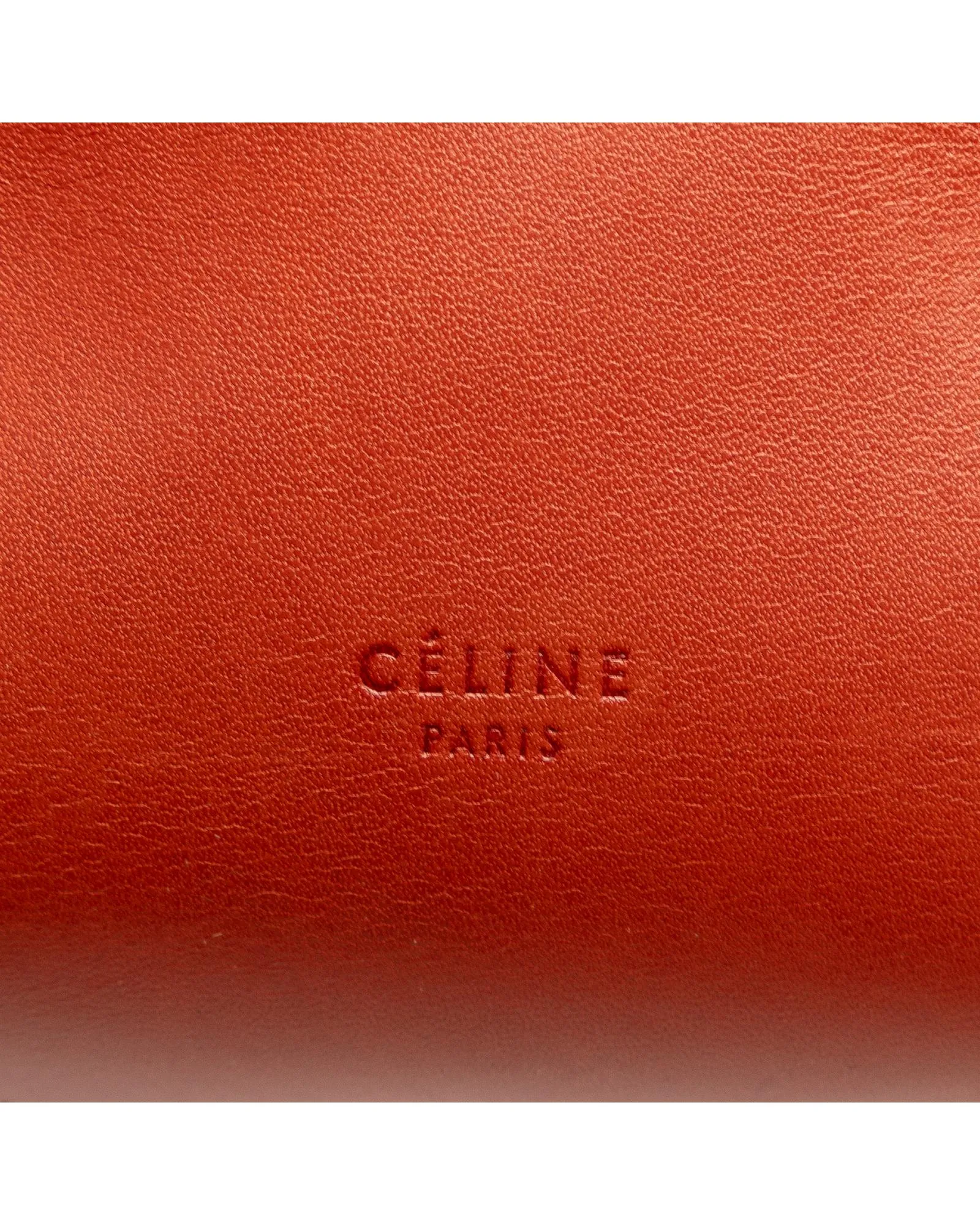 Celine Triomphe Bucket Bag in Brown Leather