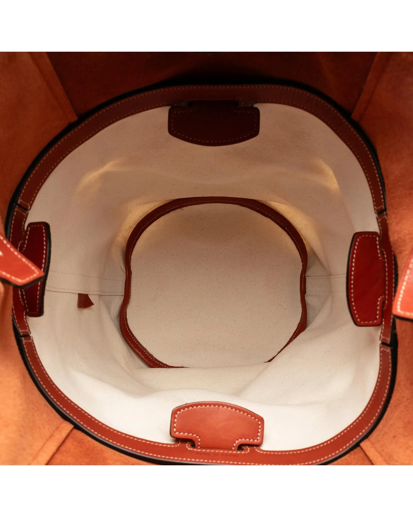 Celine Triomphe Bucket Bag in Brown Leather