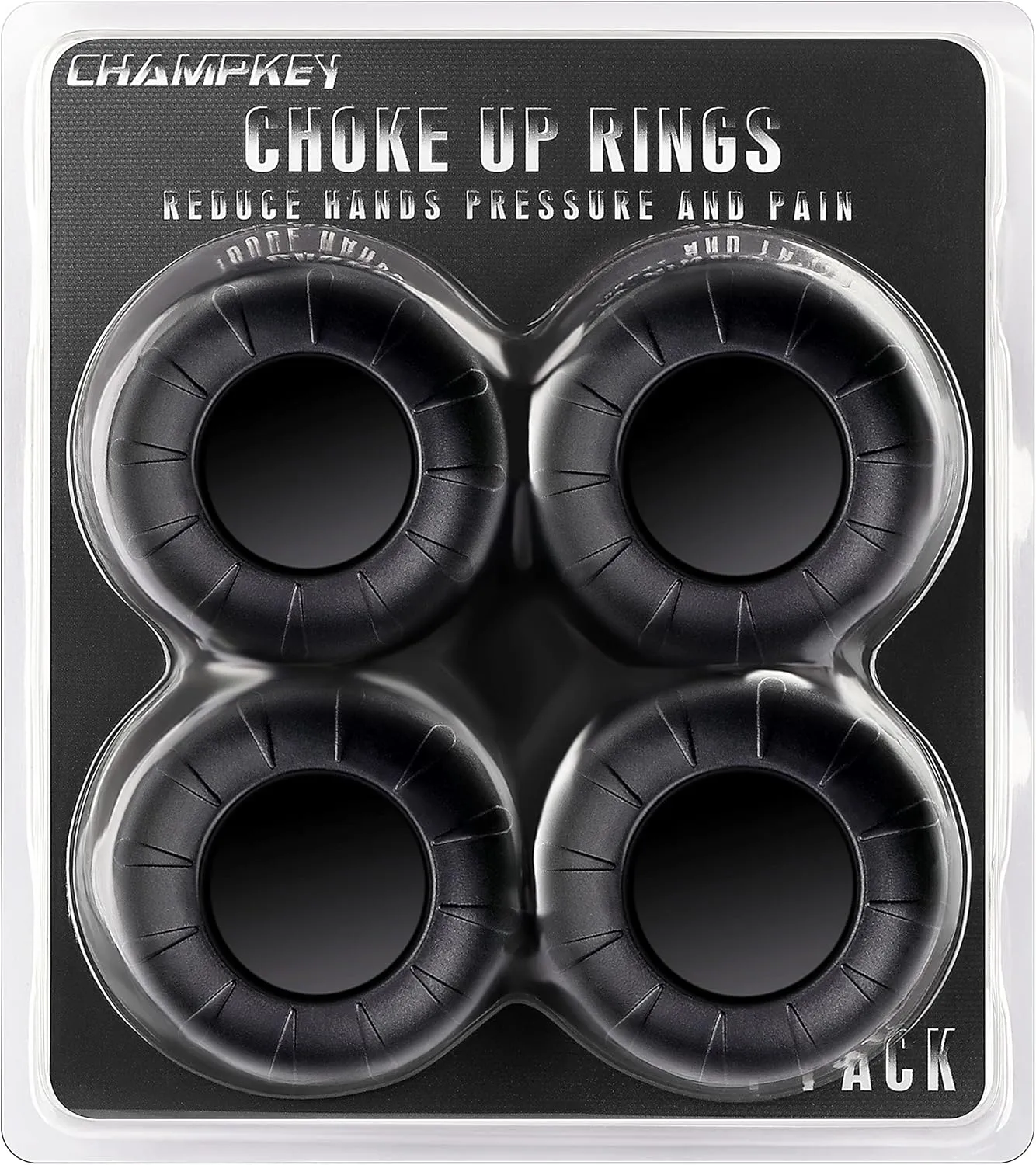 CHAMPKEY Premium Choke Up Rings 4 Pack | Reduced Hands Pain and Pressure Baseball Rings | Ideal for Baseball, Softball and Tee Ball Bat