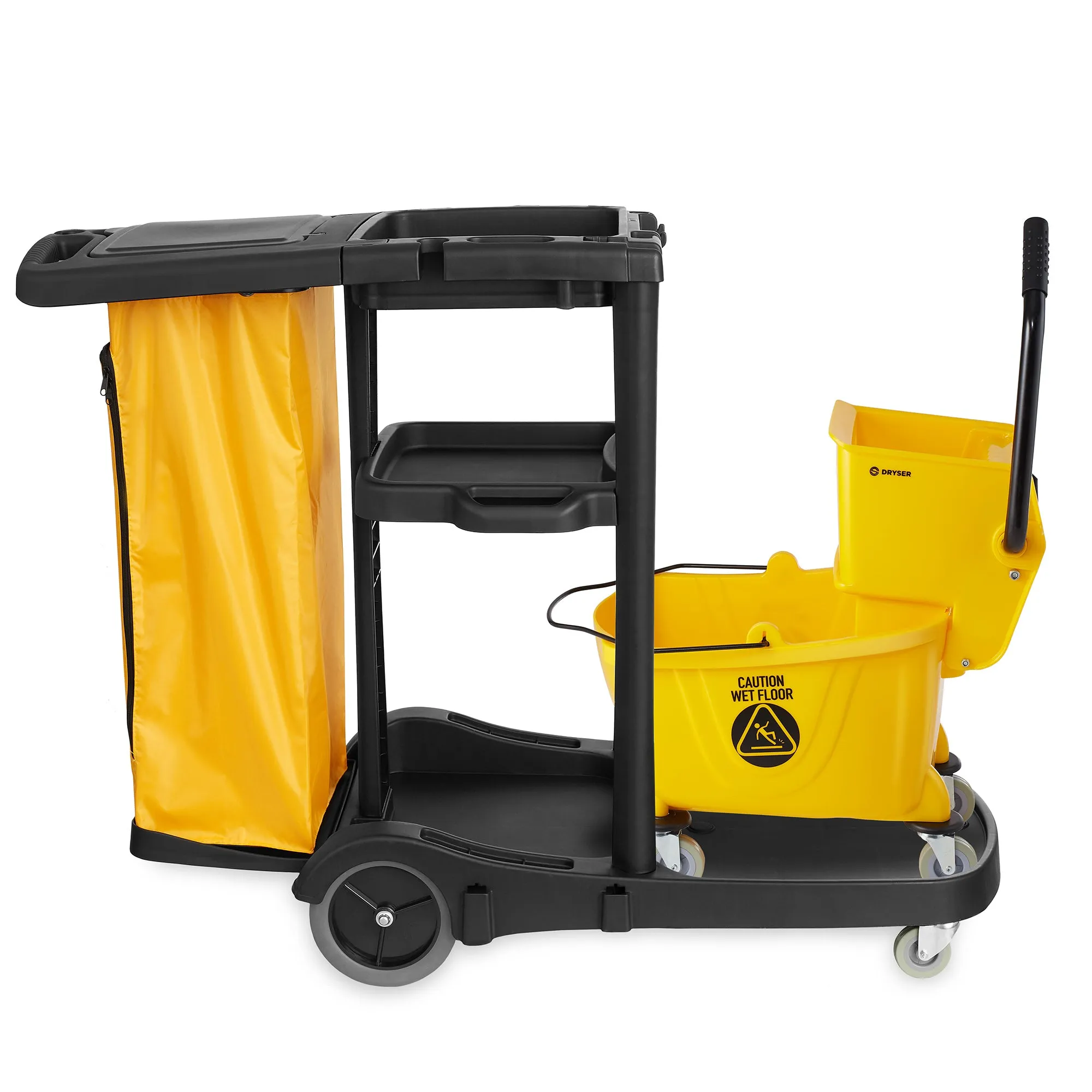 Commercial Housekeeping Caddy & Commercial Mop Bucket, 26 Qt. Yellow