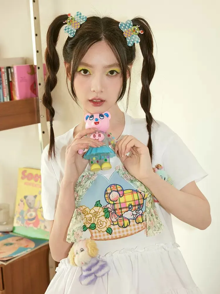 Cute plaid hairpin【s0000008715】