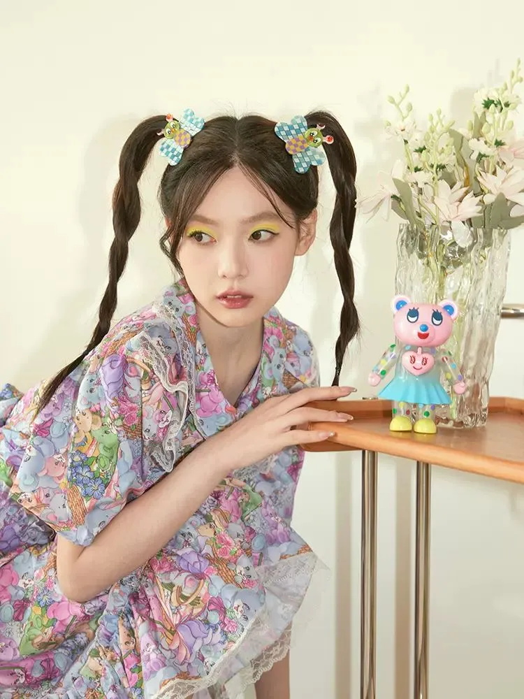 Cute plaid hairpin【s0000008715】