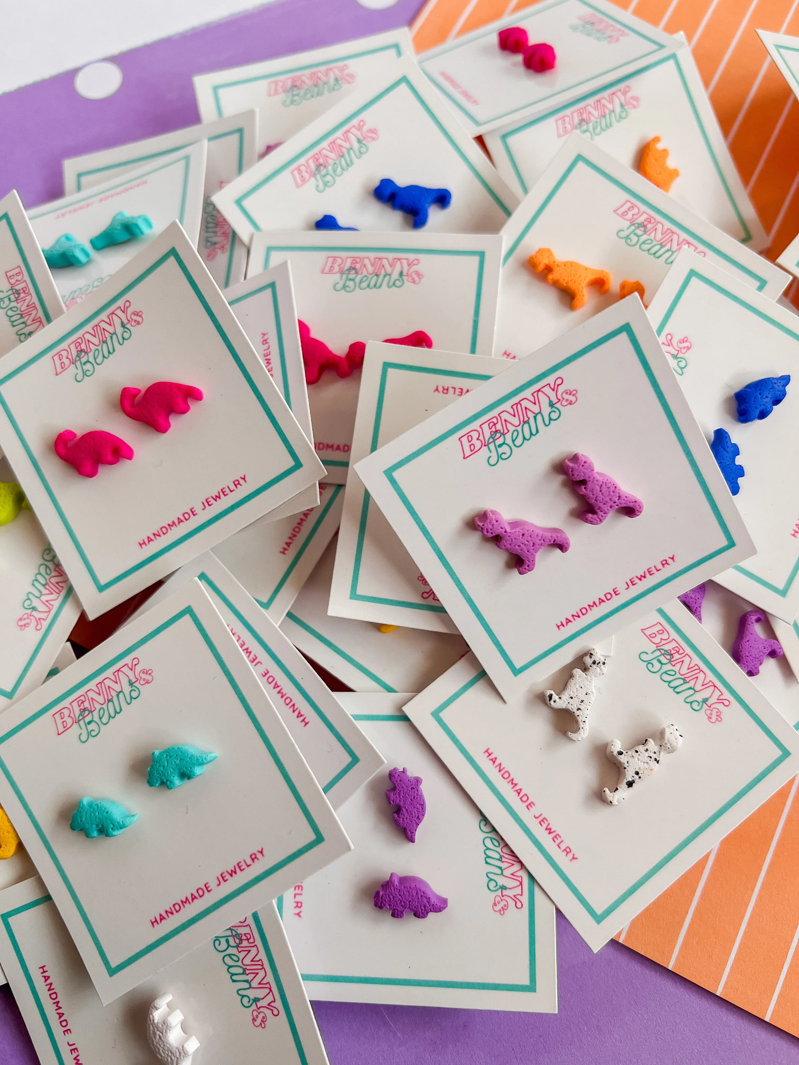 Dino Studs | Clay Earrings