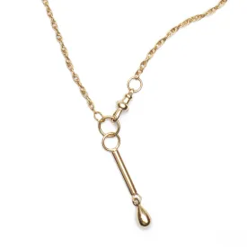 Drop Pendant Necklace - 9kt Gold