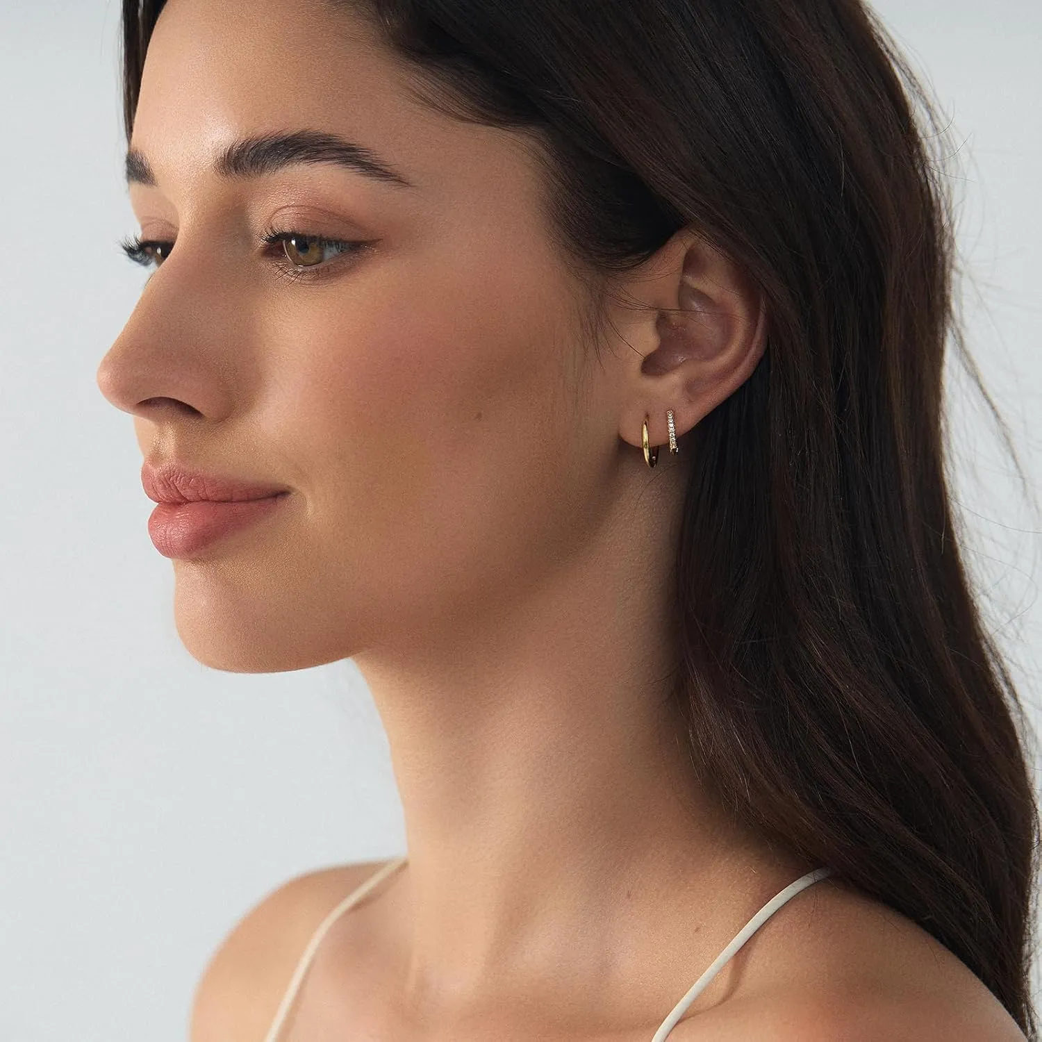 Gold Stud Earrings for Women, 6 Pairs 14K Hypoallergenic Cartilage Earrings for Multiple Piercing, Dainty Small Stackable Hoop Ball Earrings Set