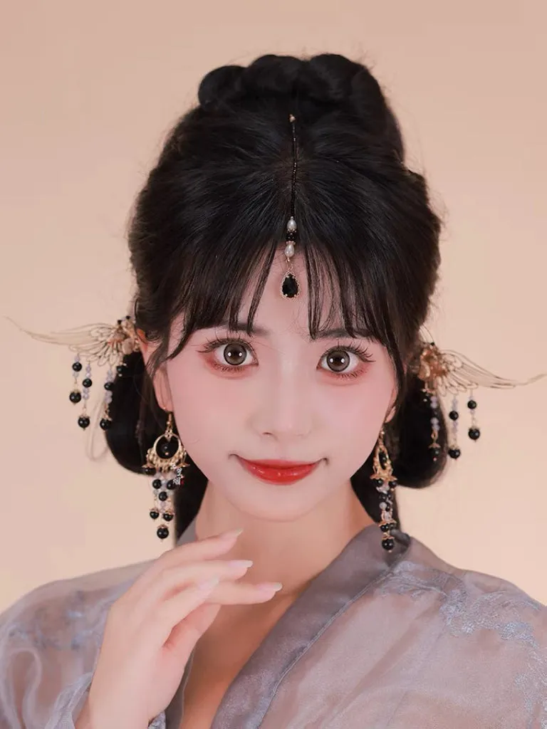 Hair Accessories Set: Dark Wings
