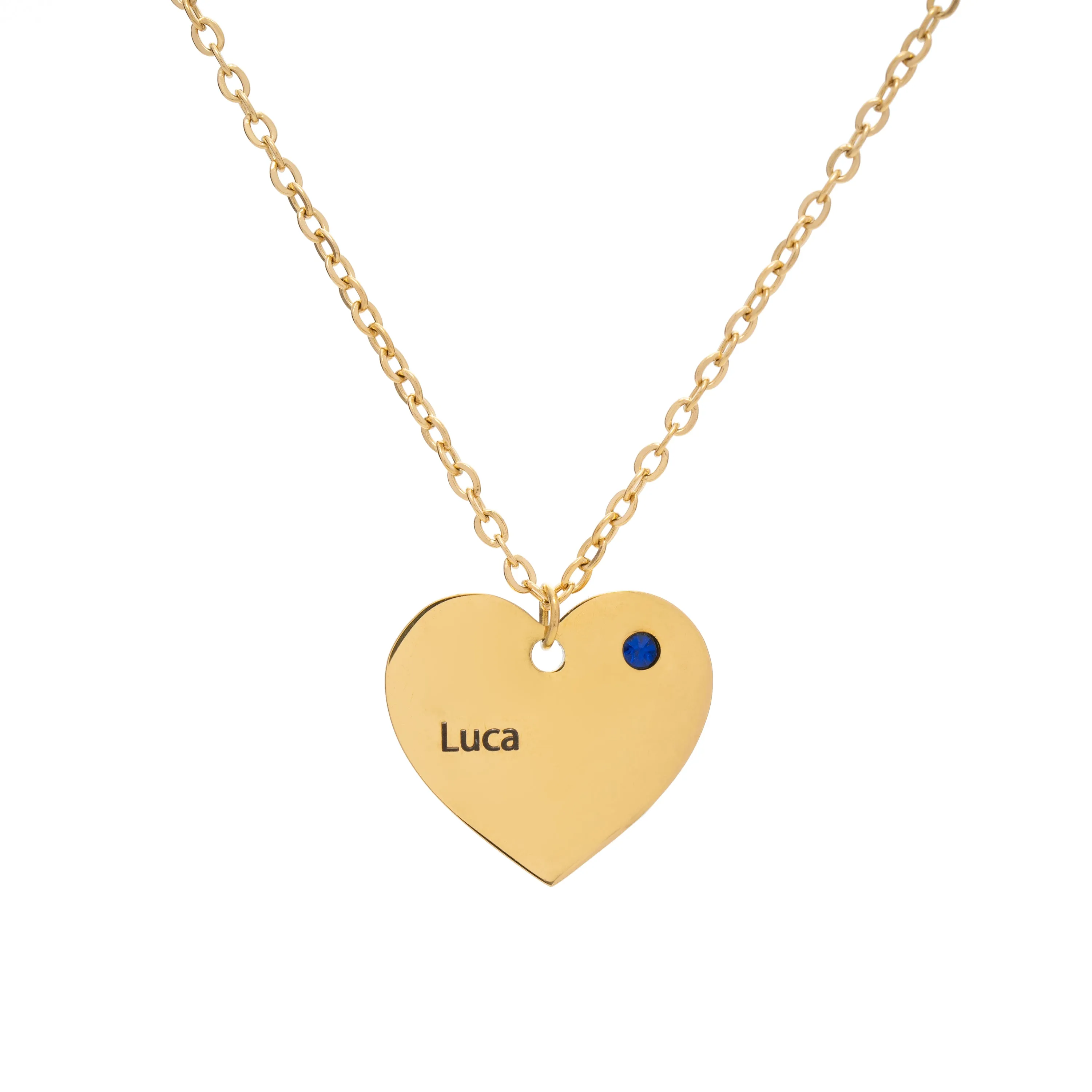 Heart Custom Initial with Birthstone Pendant