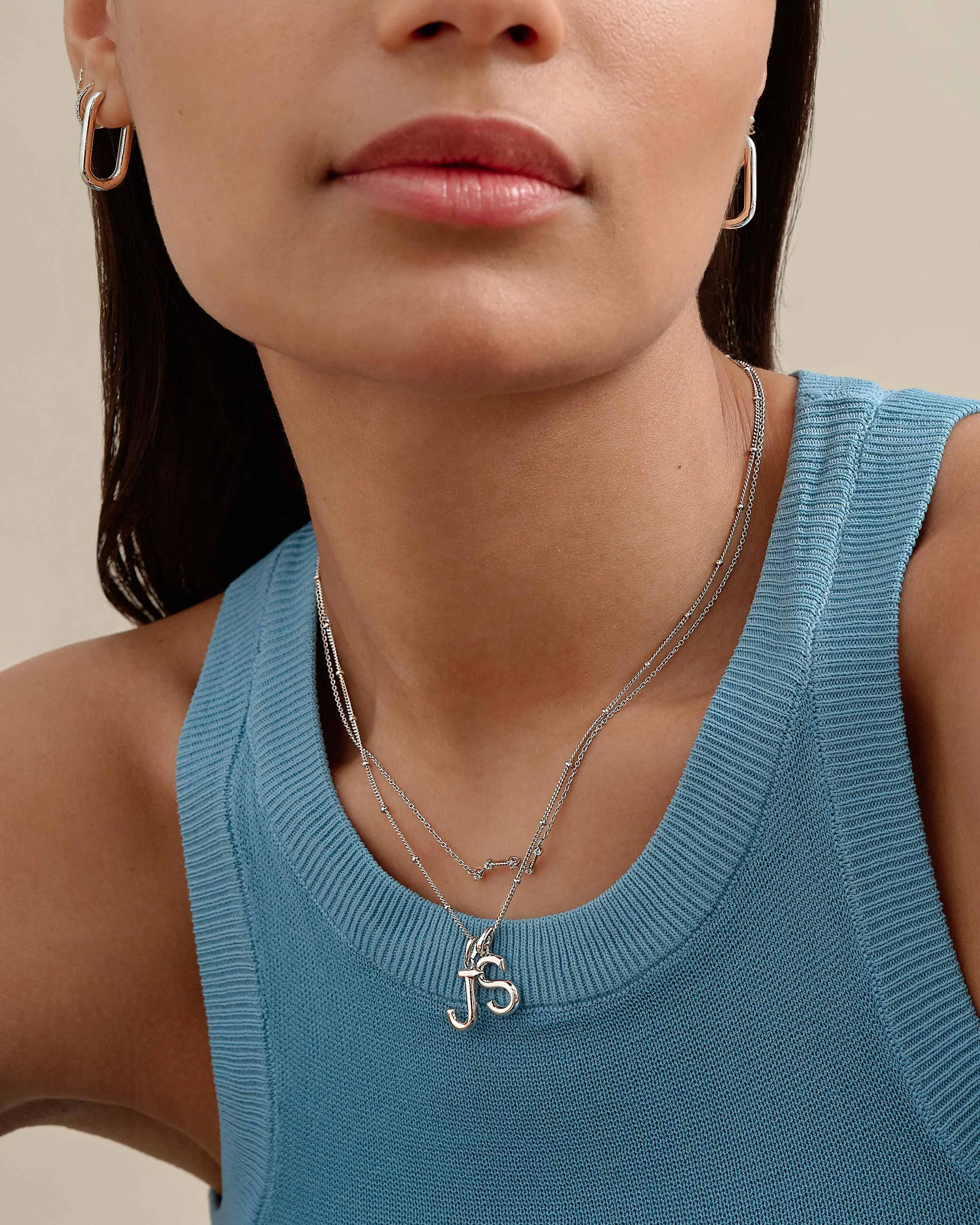 Initial Pendant - Silver