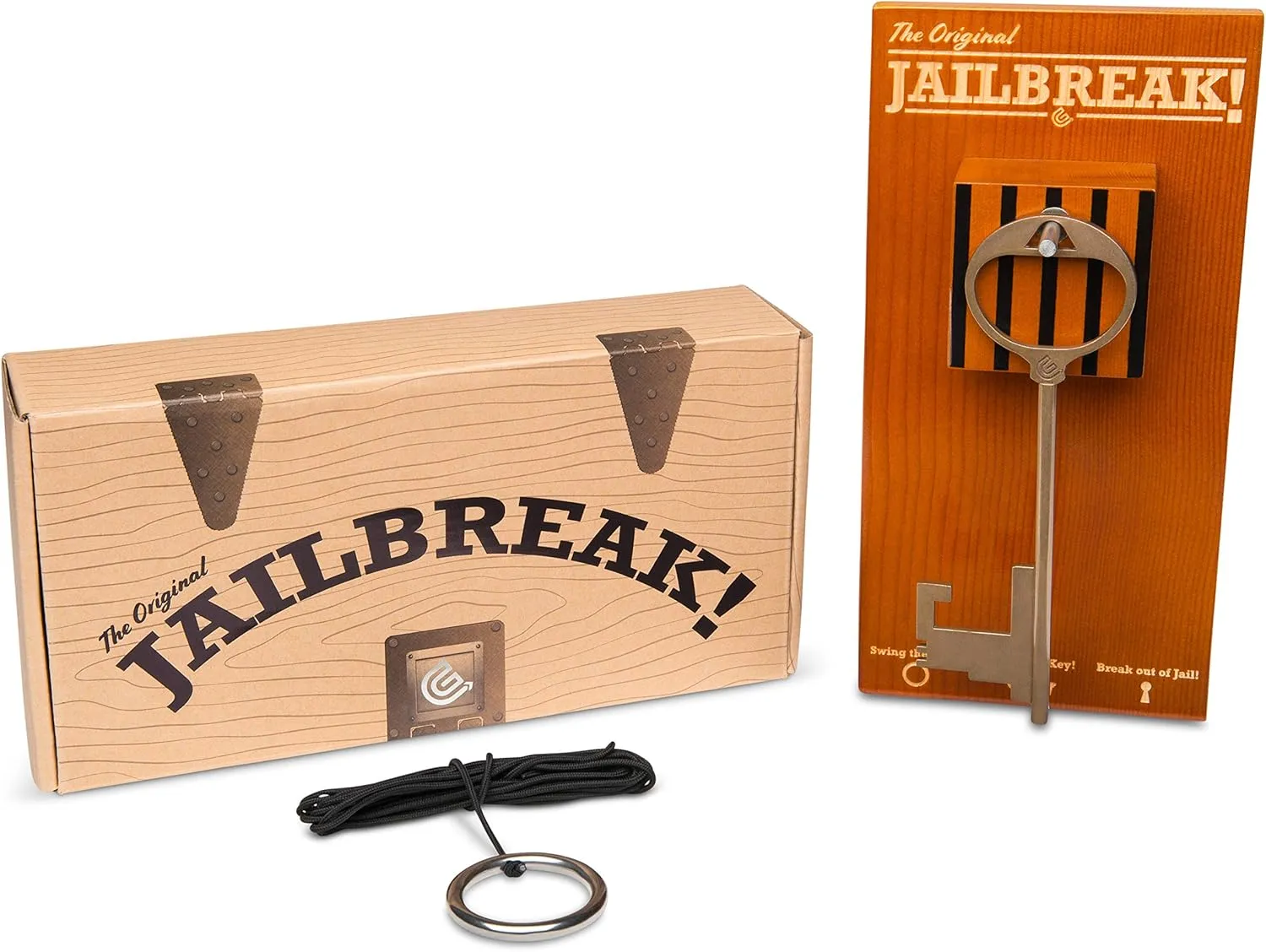 Jail Break Key Swing DIY Kit Stainless Steel Hardware and Nylon String Ring Toss Game Indoor  Outdoor for Endless Hours of Fun!