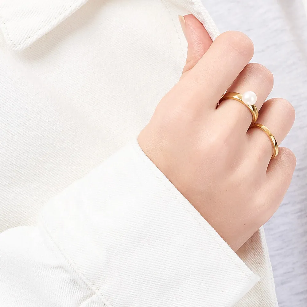 Jersey Pearl Viva Stacking Ring - Yellow Gold - 1778489, 1778502