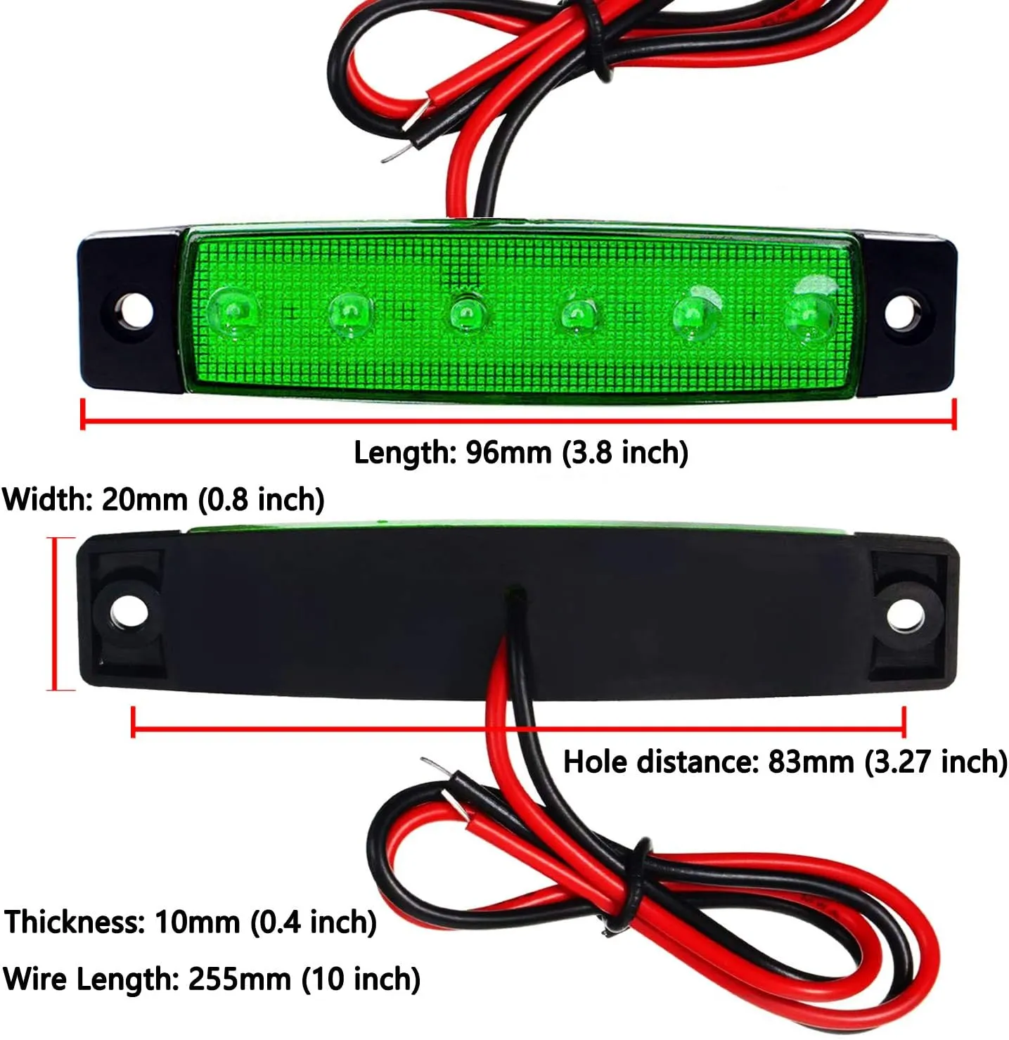 KEING 10 Pack Marine Boat LED Navigation Cabin Deck Courtesy Light Stern Transom Lights 12V for Boating Kayak Yacht, Dinghy, Sailboat, Pontoons, Freighters, Hovercrafts, Hunting & Fishing