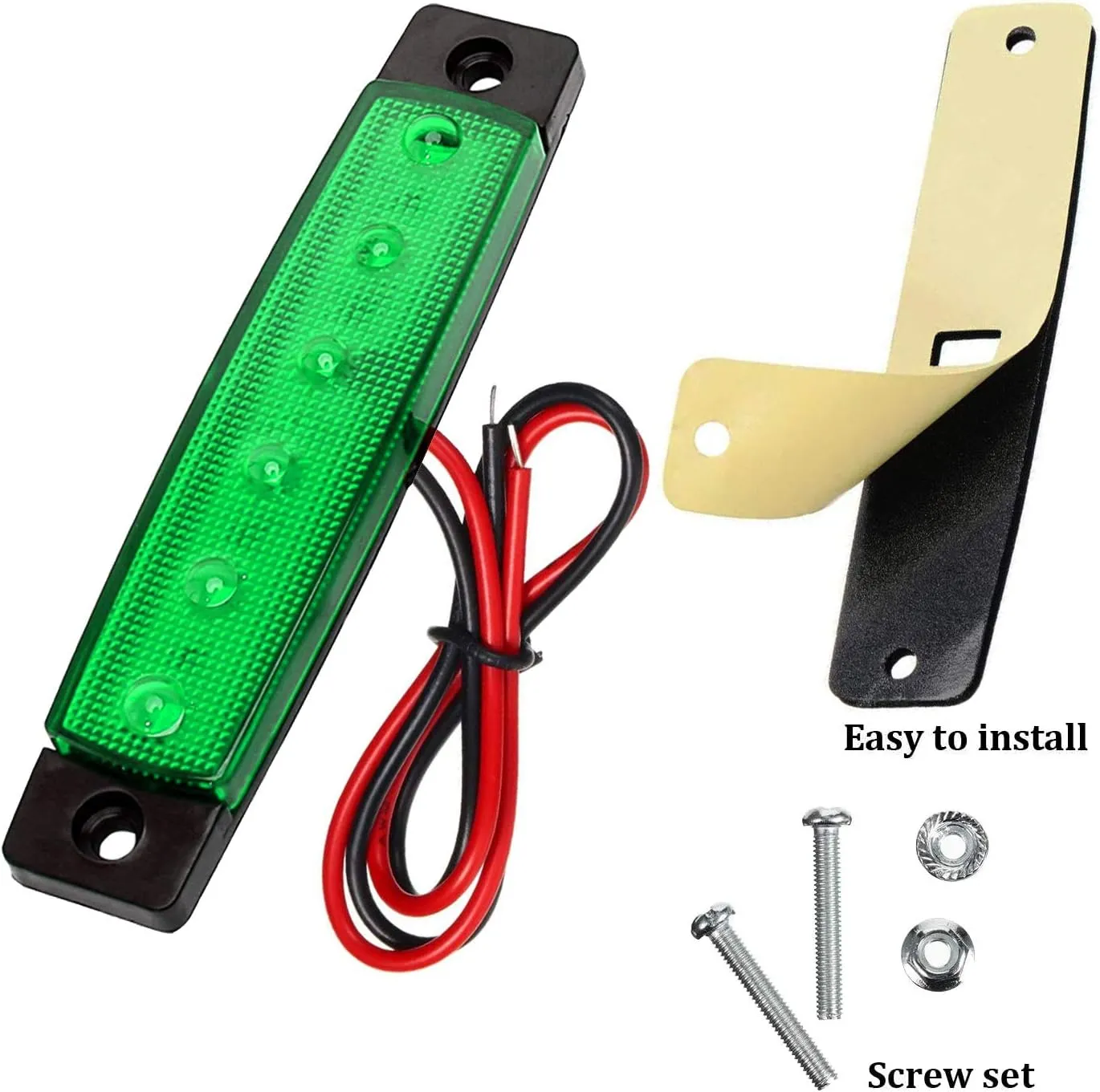 KEING 10 Pack Marine Boat LED Navigation Cabin Deck Courtesy Light Stern Transom Lights 12V for Boating Kayak Yacht, Dinghy, Sailboat, Pontoons, Freighters, Hovercrafts, Hunting & Fishing