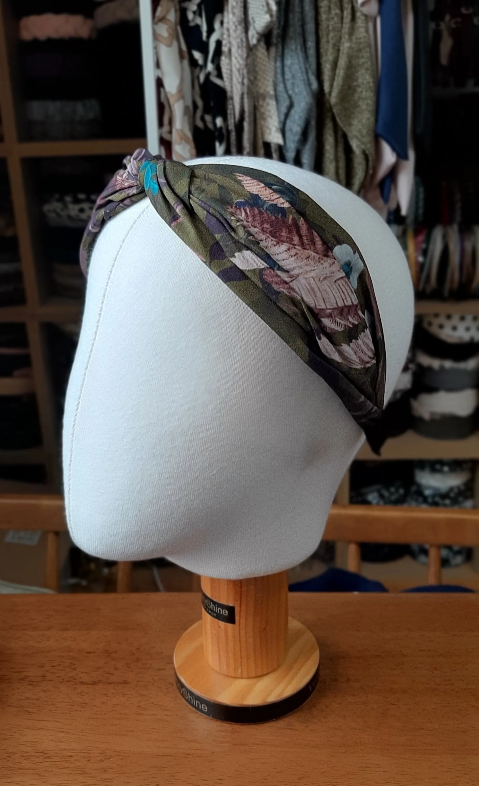 leaves flower print headband twist hairband women hair accessory