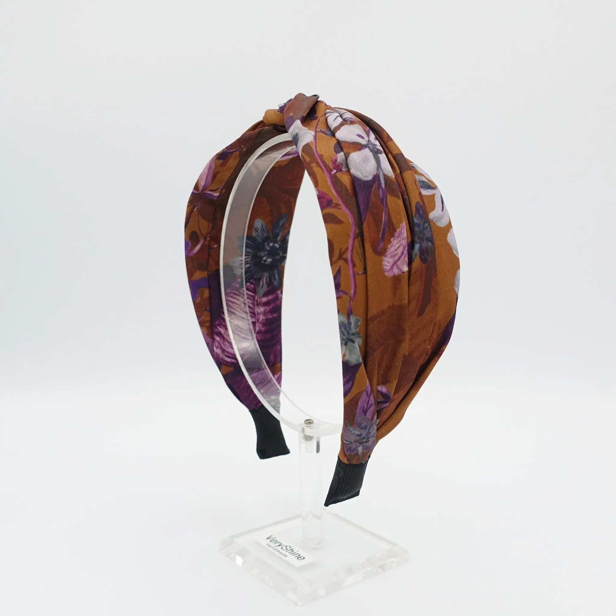leaves flower print headband twist hairband women hair accessory
