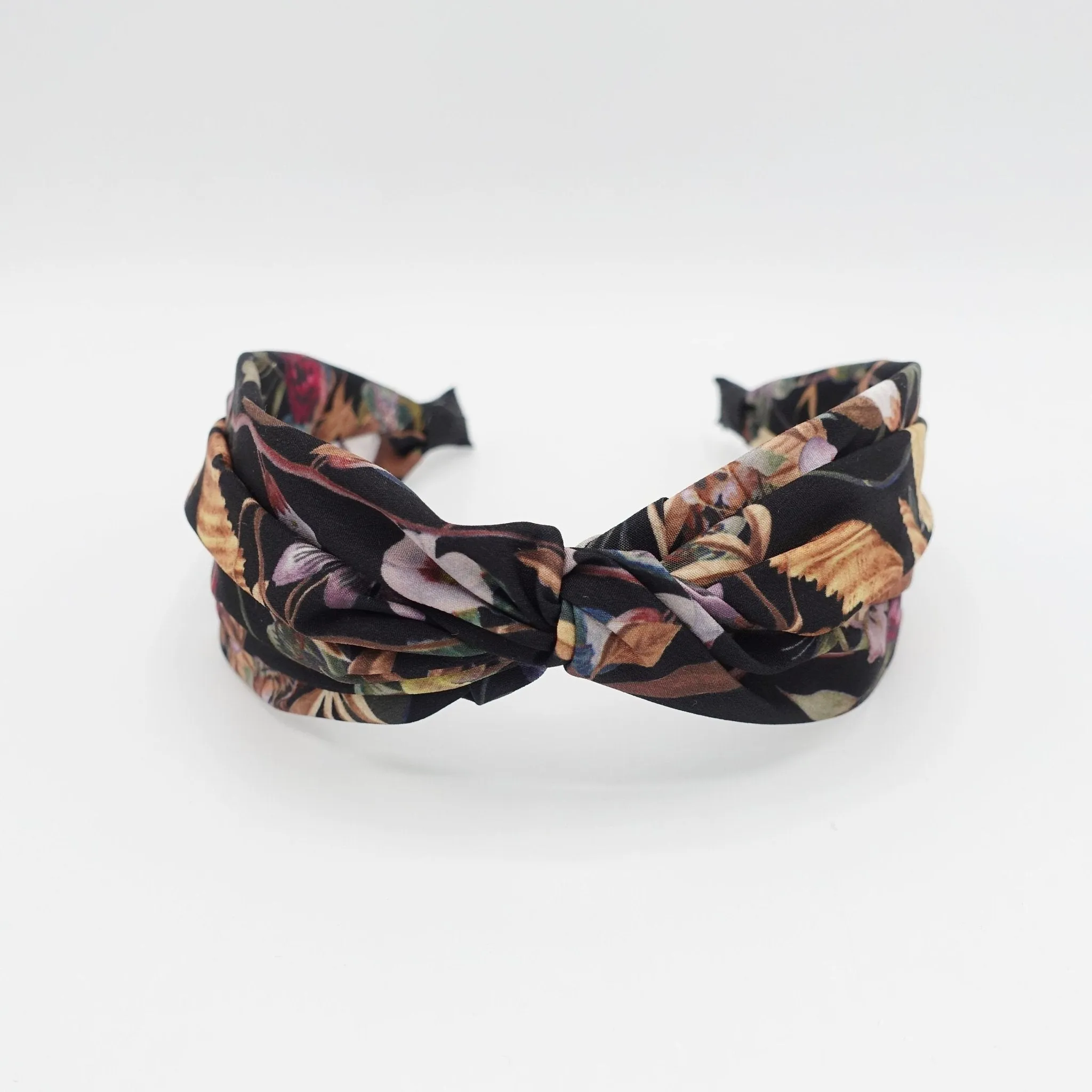 leaves flower print headband twist hairband women hair accessory