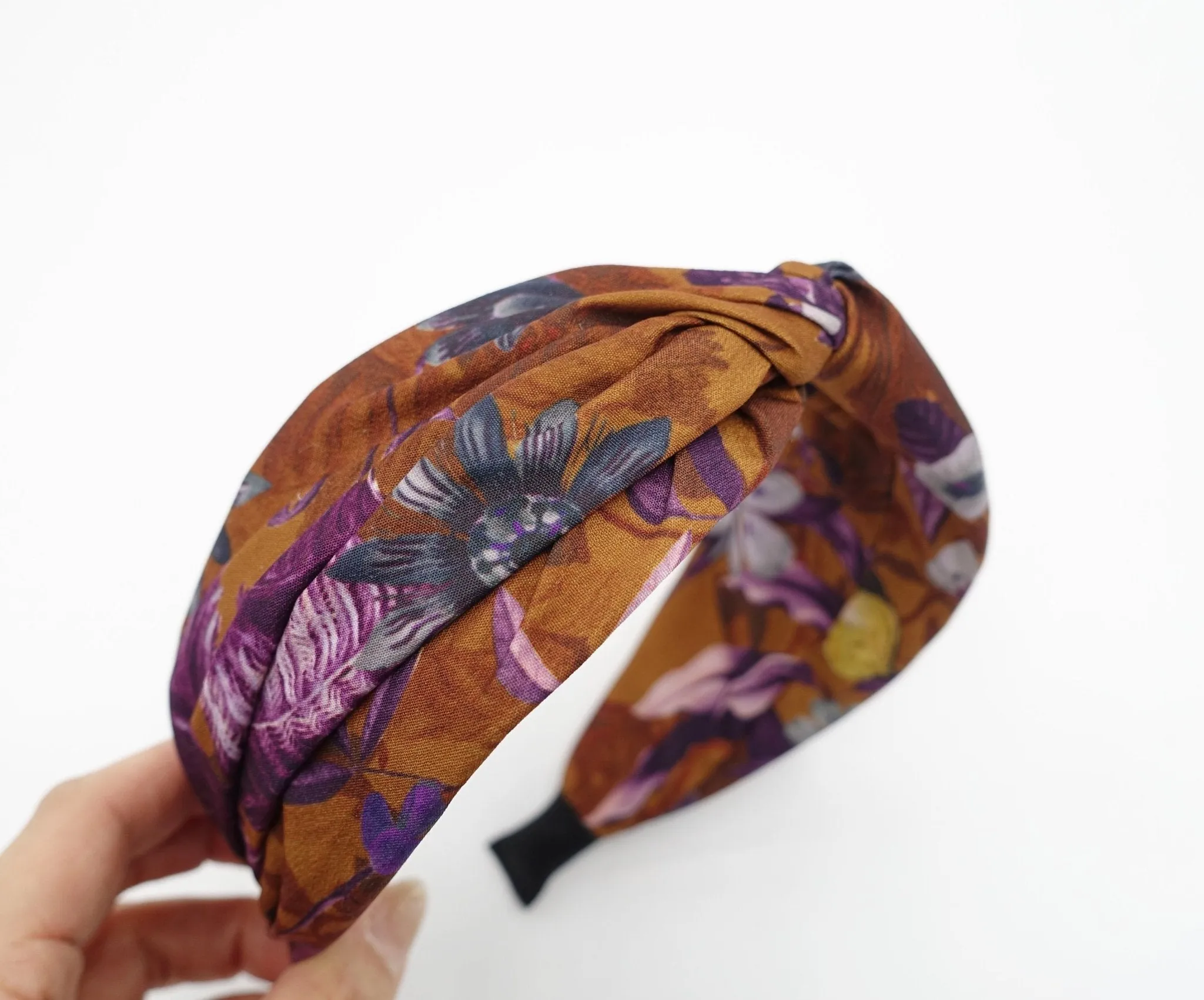 leaves flower print headband twist hairband women hair accessory