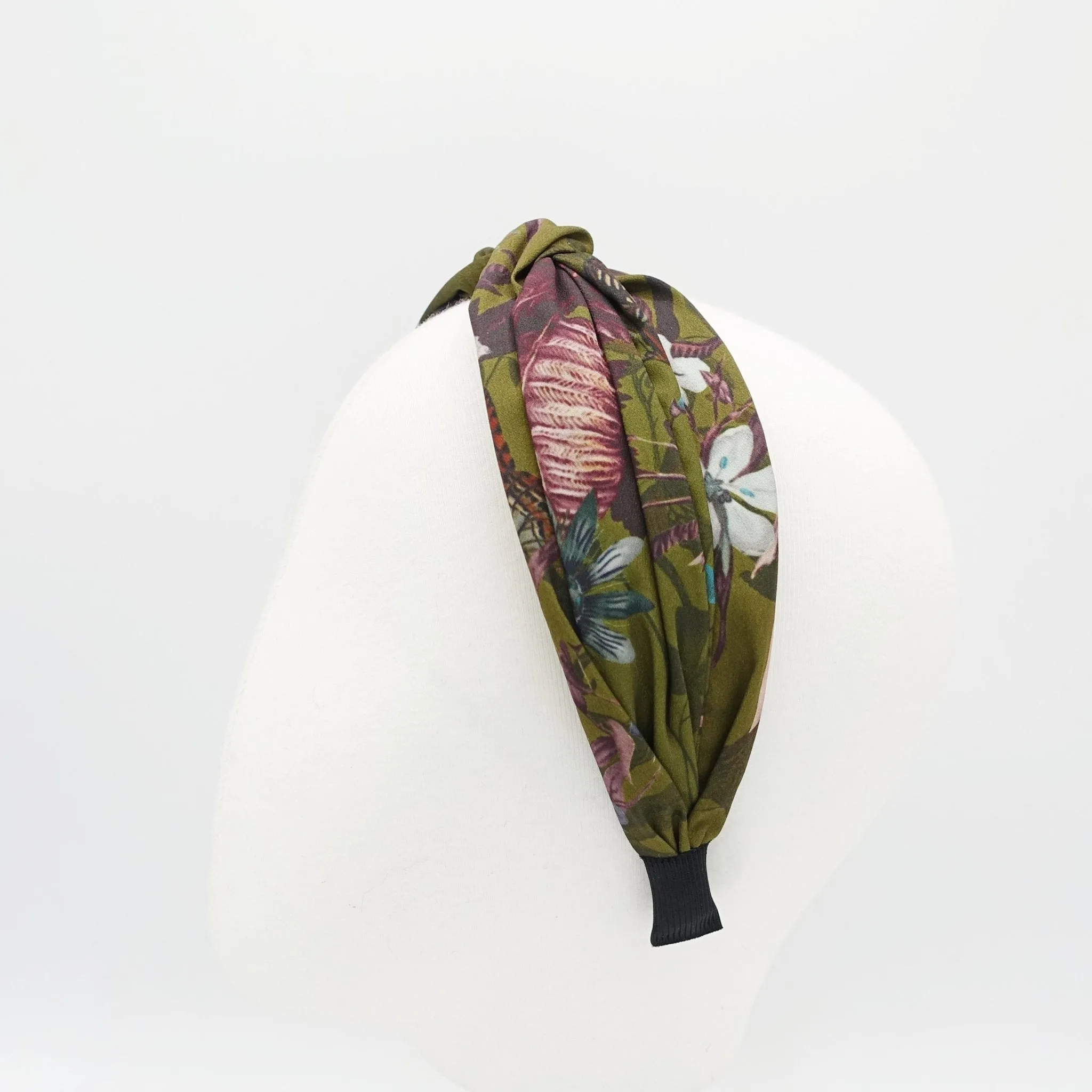 leaves flower print headband twist hairband women hair accessory