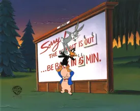 Looney Tunes Original Production Cel: Bugs Bunny, Daffy Duck, and Porky Pig