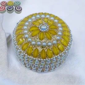 LOVENSPIRE Pearl Jewelry Box for Women Jewelry Travel Case Indian Festival Favor Wedding Pooja Diwali Gift Jewelry Organizer for Mother??s Day Anniversary Housewarming