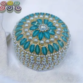 LOVENSPIRE Pearl Jewelry Box for Women Jewelry Travel Case Indian Festival Favor Wedding Pooja Diwali Gift Jewelry Organizer for Mother??s Day Anniversary Housewarming