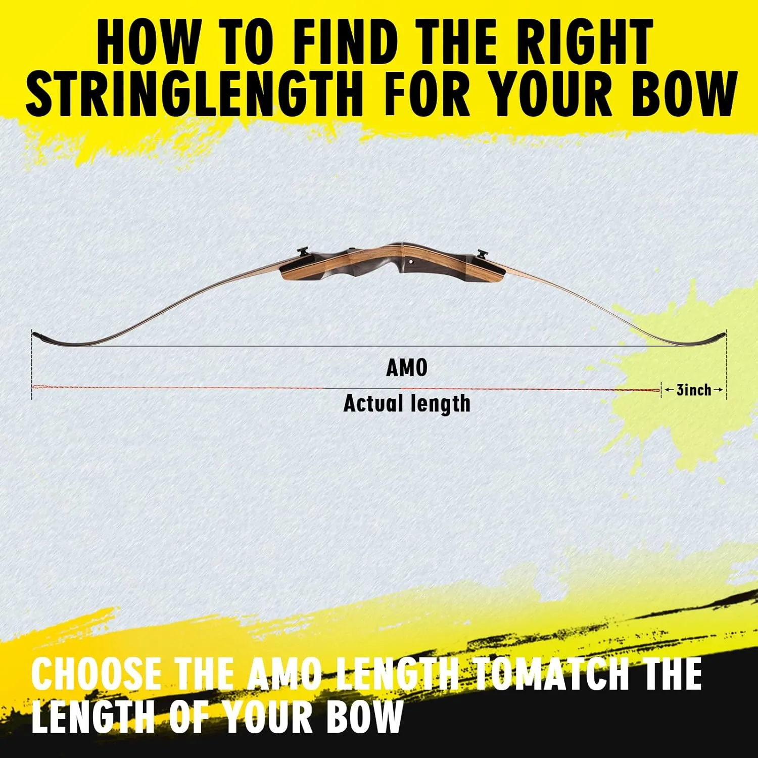 LWANO D97 Flemish Twist Bow String Handmade Fast Flight Bow String 16 Strands 54-70in Replacement Bowstring for Traditional Longbow Recurve Bow