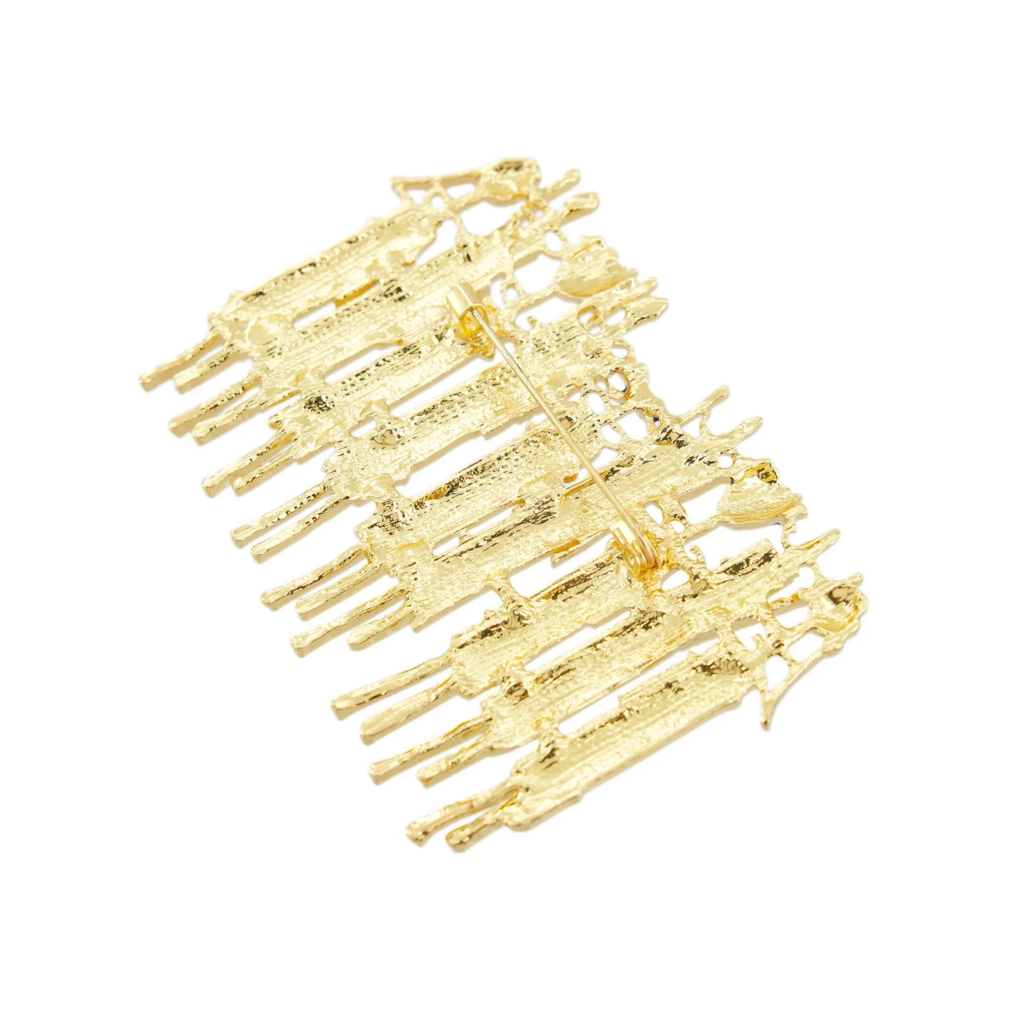 Maasai Sherrie Brooch - Gold