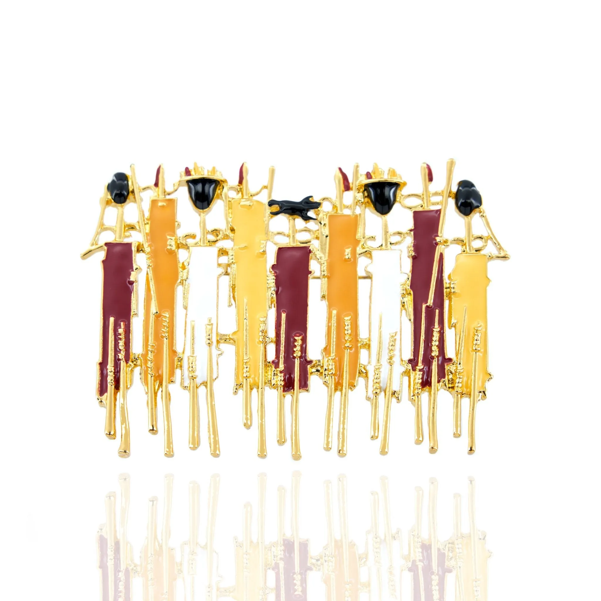 Maasai Sherrie Brooch - Gold